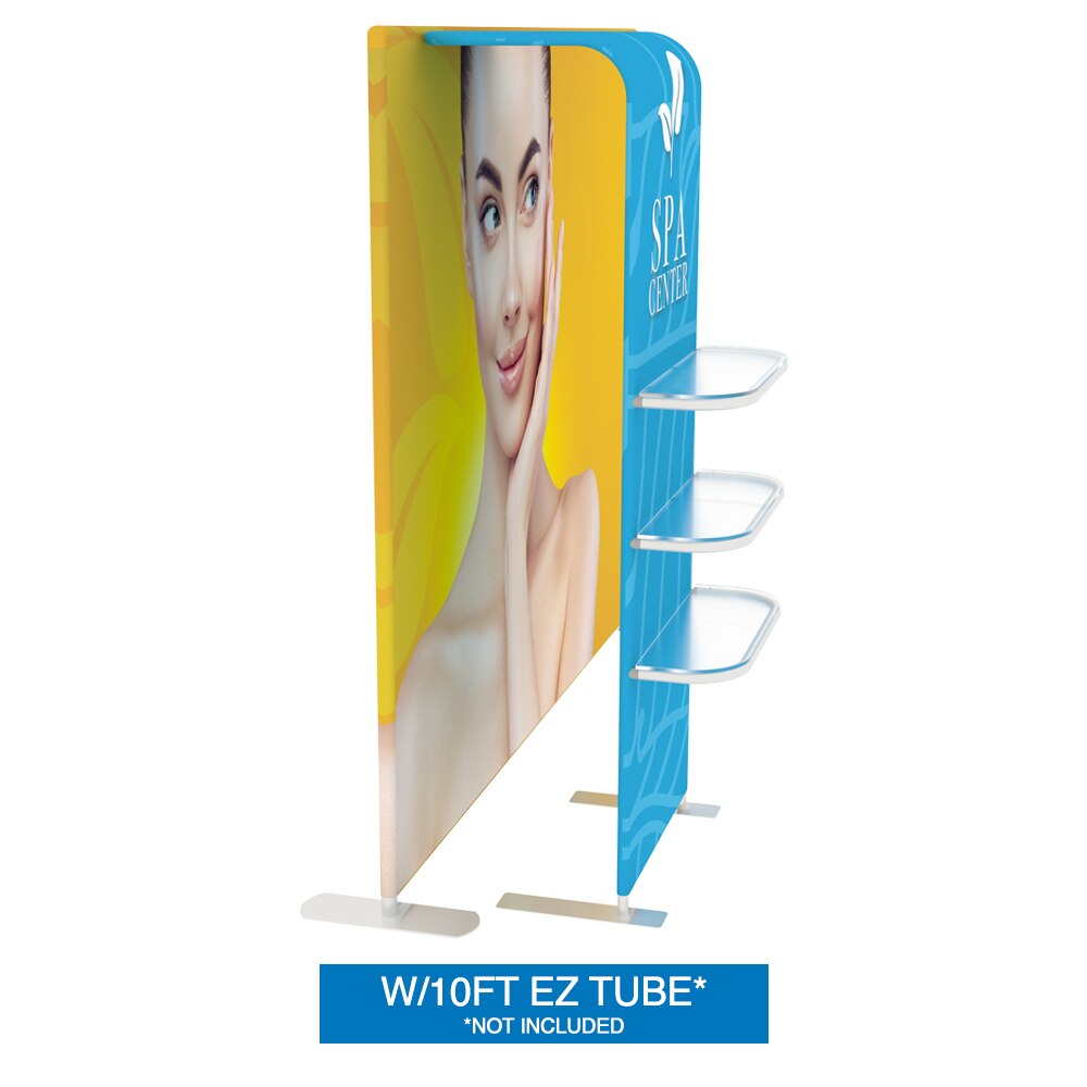 EZ Tube Waterfall Shelves — Double Sided Graphic Package